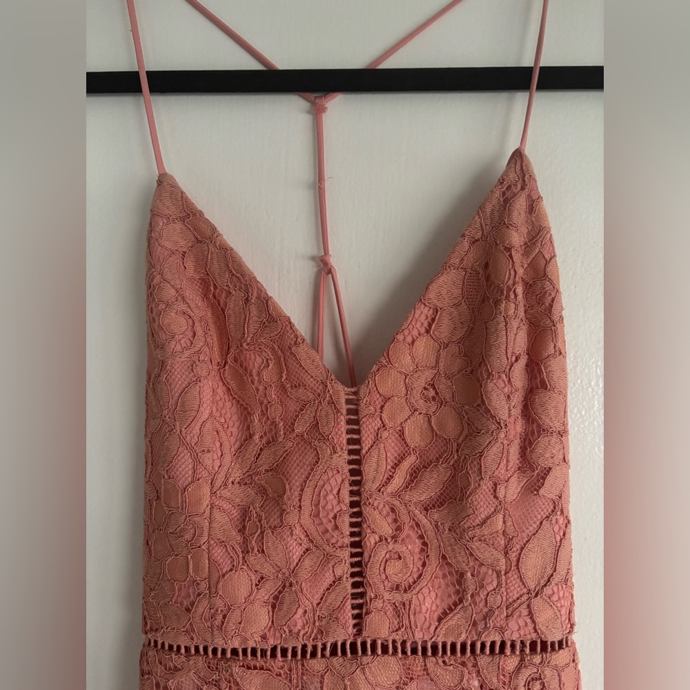 NBD coral lace dress size XS